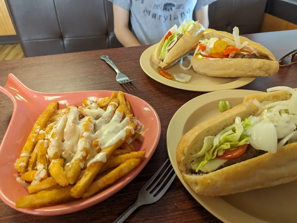 Cheese Burger Sub Cheese Fries