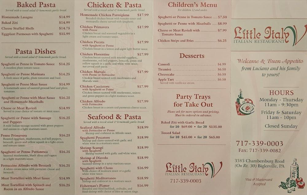 Little Italy V Menu image 1